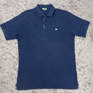 Burberry London Classic Fit Mens Blue Polo Sz L